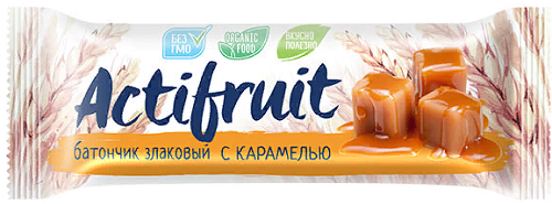 Actifruit Батончик Злаковый Карамель 24г