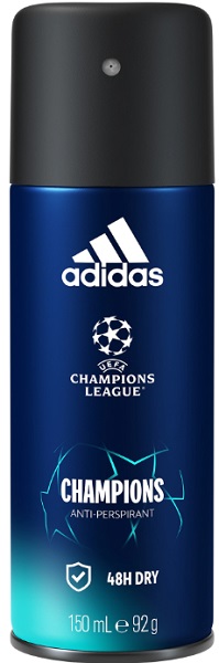 Adidas антиперспирант Champions League Champions 48H для мужчин 150 мл спрей