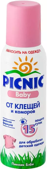 PICNIC Baby Спрей от клещей и комаров детский 125 мл 