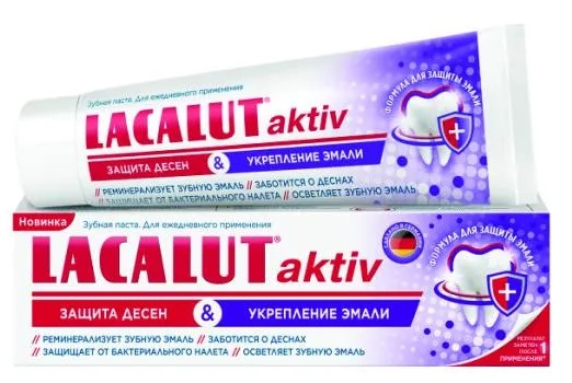 Зубная паста LACALUT Aktiv 75 мл Защита десен и укрепление эмали