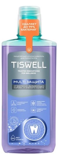 Ополаскиватель для полости рта TISWELL Защита от зубного налета и бактерий 500мл