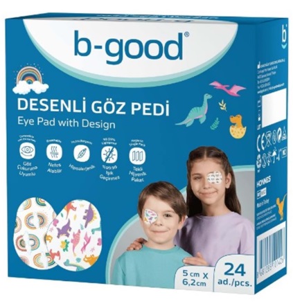 Глазные пластыри с рисунком для детей 5м*6,2см B-Good 24шт