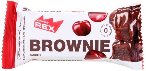 Protein Rex Пирожное Протеиновое Брауни 50г Вишня