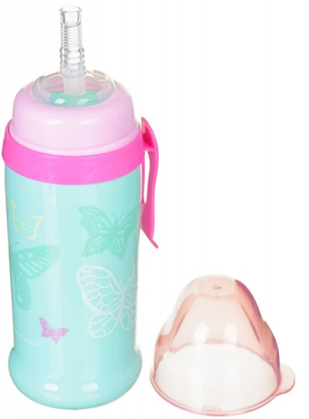 Поильник CANPOL BABIES 350мл спортивный с трубочкой бирюзовый арт.56/515