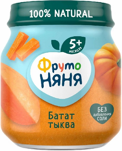ФрутоНяня Пюре Батат Тыква 110г с 5 мес