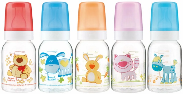 Бутылочка тритановая CANPOL BABIES Cheerful animals 120 мл 3м+ арт.11/851