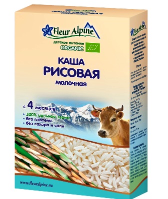 Fleur Alpine Каша молочная Рисовая 200 г с 4 мес.