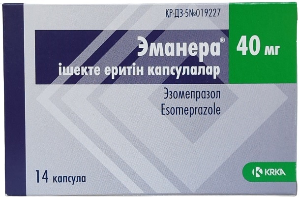 Эманера капс. 40 мг №14 ( эзомепразол ) (Упаковка)