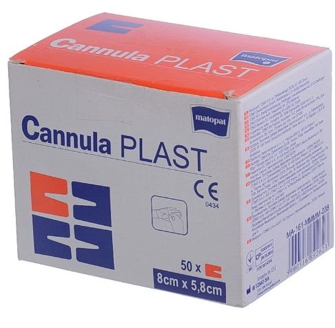 Повязка MATOPAT Cannula Plast стерильная для фиксации канюль 8 см х 5,8 cм №50 шт (Упаковка)
