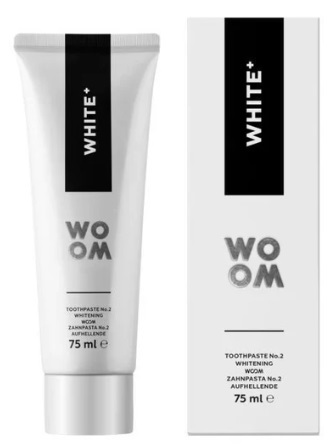 Зубная паста WOOM White+ отбеливающая 75мл