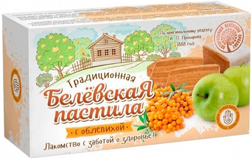 Белёвская Пастила Облепиха без сахара 100г Белёвский продукт