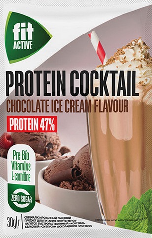 Fit Active Коктейль Протеиновый 30г Шоколадный пломбир