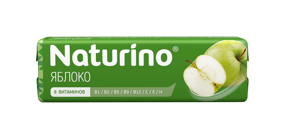 Натурино пастилки Яблоко 33,5г с витаминами и натур. соком  &