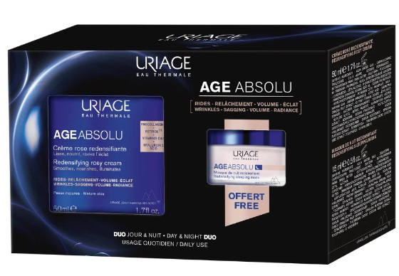 Uriage промо набор Age Absolu Day крем с Розой & Night Duo ночная маска