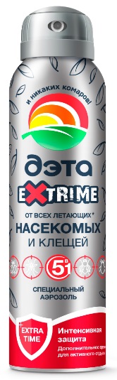 Репеллент Аэрозоль от Клещей и Насекомых ДЭТА Extrime 150 мл