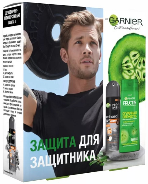 Garnier набор Защита для защитника дезодорант + шампунь