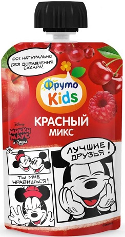 ФрутоKids Пюре Красный микс 90г пауч ФрутоНяня