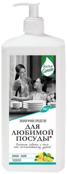 Средство для мытья посуды Лимон-Лайм 1000мл Doctor Green