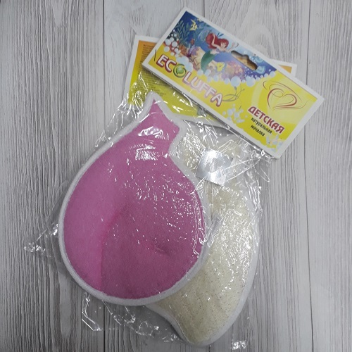 Вехотка детская ECOLUFFA Мочалка двусторонняя Дельфин арт.М6