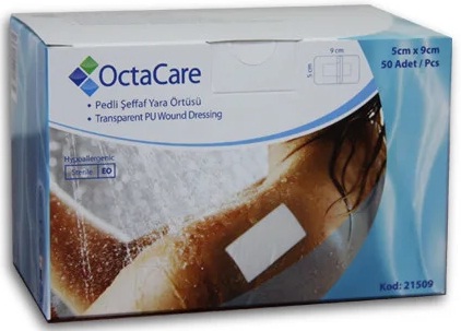 Повязка Адгезивная Прозрачная OCTACARE 5*9 см ( 1 шт ) водонепроницаемая
