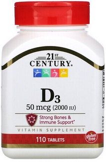 21 Century Витамин Д3 2000МЕ №110таб  & 