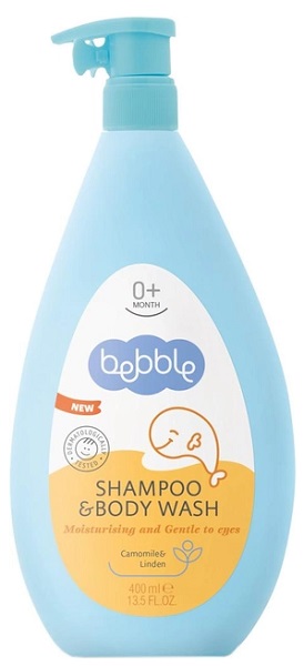 Bebble Шампунь для волос и тела Ромашка и липа 0+ 400 мл