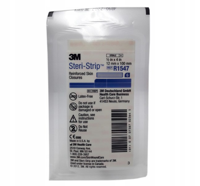 Стери-Стрип Пластырь 12mmx100mm (6шт) 3M STERI-STRIP R1547