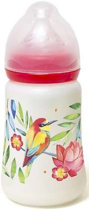 Бутылочка Пластиковая TOMMY LISE 250мл Соска Силиконовая 3м+ ref.701007 Blooming Day