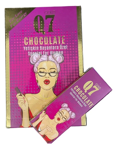 Возбуждающий шоколад / жвачка Gold Q7 Chocolate For Women