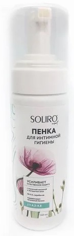 Пенка для интимной гигиены Алоэ 160 мл SOLIRO