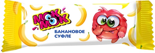 Конфета-Батончик глазир. Банановое суфле 30г Мок-Мок