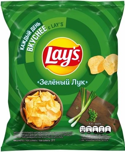 Чипсы Lays Молодой Зеленый лук 70г  &
