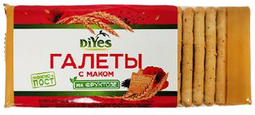 DiYes Галеты с Маком на фруктозе 160 г.