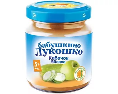 Бабушкино лукошко Пюре Кабачок яблоко 100г с 5мес