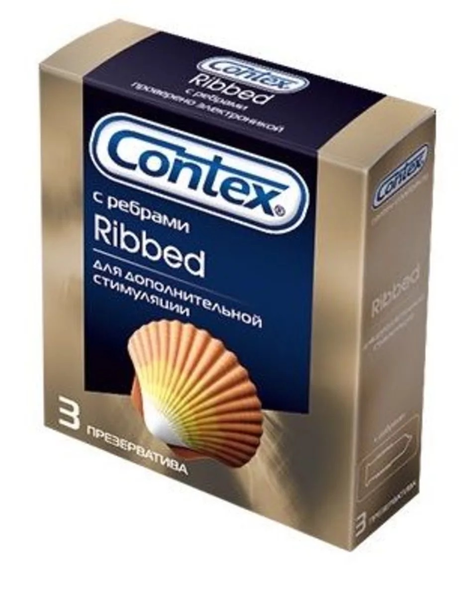 Презервативы CONTEX Ribbed 3шт ( c Ребрами )