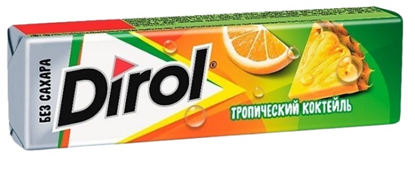 DIROL Жевательная резинка Тропический коктейль 10 шт