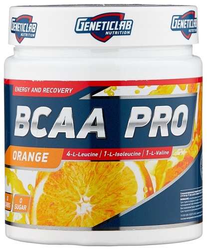 Geneticlab BCAA PRO 250г Апельсин ВСАА