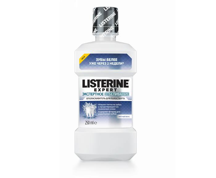Ополаскиватель для полости рта LISTERINE Экспертное отбеливание 250мл ЛИСТЕРИН