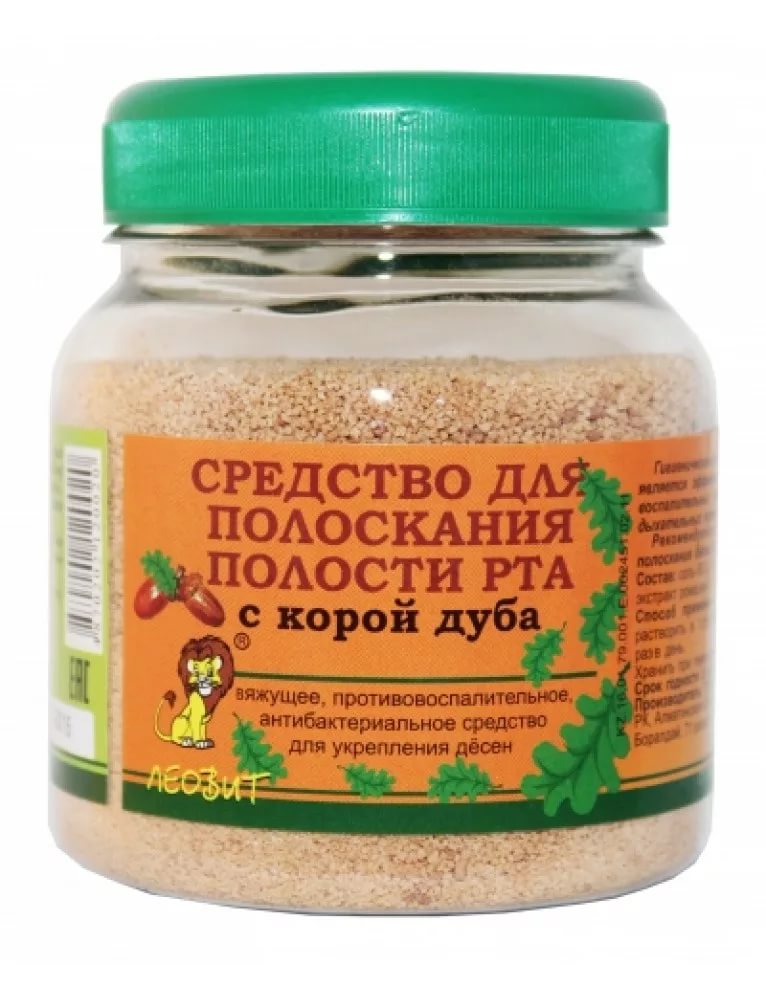 Леовит Средство с корой дуба для полоскания полости рта 250г  &
