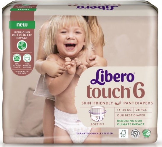 Подгузники трусики для детей LIBERO Touch №6 (13-20кг) 28шт
