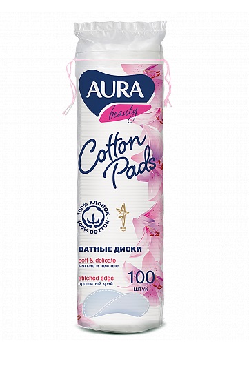 AURA Ватные диски 100шт