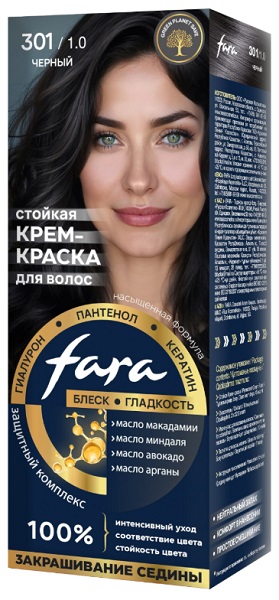 Краска для волос Fara NC тон 301/1.0 черный