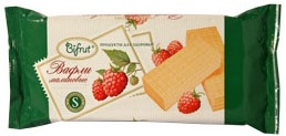 Bifrut Вафли Малина на сорбите 100г.