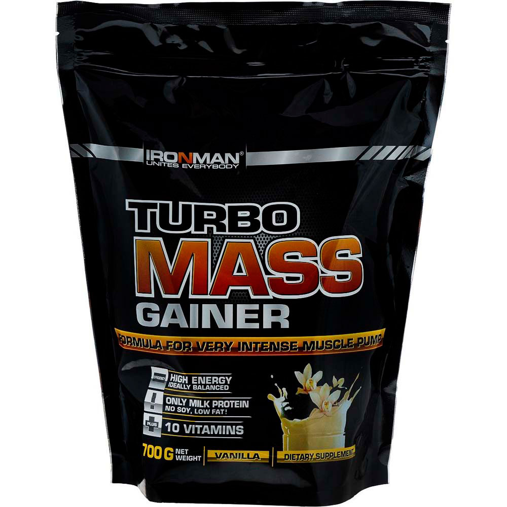 Ironman TurboMass Gainer Гейнер энергетик 700г Ваниль