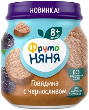 ФрутоНяня Пюре Говядина с Черносливом 100г с 6 мес.
