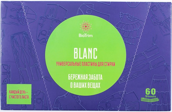 BioTrim Blanc Универсальные Пластины для стирки 60 шт GREENWAY 03101