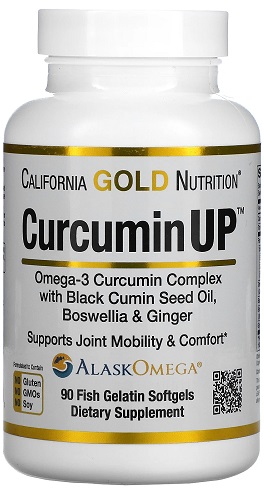 California Gold CurcuminUP Комплекс Омега 3 и куркумином №30капс  &