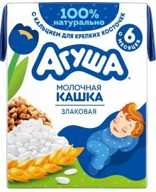 Агуша Кашка Засыпай-ка молочная  Злаковая 190мл