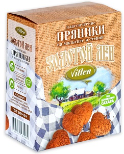 Vitlen Золотой лен Пряники классические на мальтите и стевии 200г