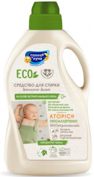 СОЛНЦЕ И ЛУНА ECO Средство для стирки детского белья 1500 мл флакон